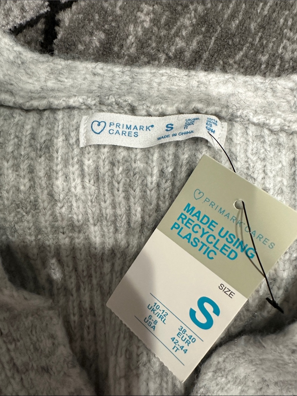 Primark Light Gray Ribbed Button-Front Cardigan - Picture 3 of 4
